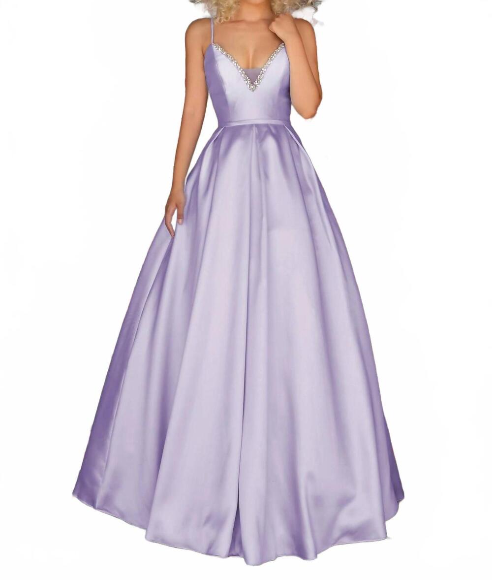 NEW CLARISSE mikado ball gown in lilac